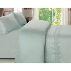 Bedding set Adiv turquoise - 5 parts, satin-jacquard luxury