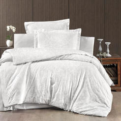 Bedding set 4 pieces 100% cotton satin Tammy white