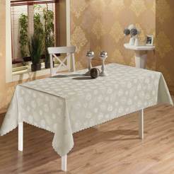 Tablecloth 160 x 160 cm, 100% polyester Jacqueline Lux JTD 203 cream JTD 203 cream