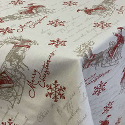Christmas tablecloth 140 x 140cm Trineo rojo