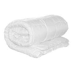 Легкое пуховое одеяло из микрофибры / силиконовой ваты, 150 x 210 см, 300 г / м2, белого цвета