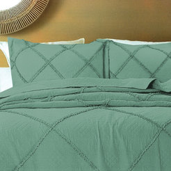 Blanket 180 x 250 cm + one pillowcase 100 g cotton Queen comforte mint