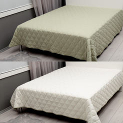 Ultrasonic mattress 210 x 240 cm ecru/green