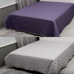 Ultrasonic mattress 150 x 210 cm grey/purple