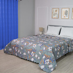 Double-faced bedspread 150x220cm, cotton wool 80g/sq.m. Izzy Athena