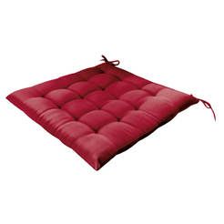 Chair cushion 40 x 40 cm, polyester / foam + cotton wool, red