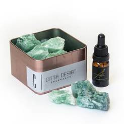 Luxury fragrance aromatic oil - large semi-precious stones green fluorite
