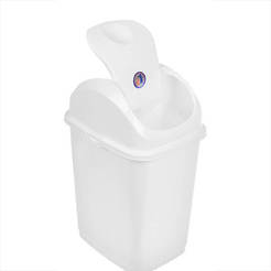 Plastic waste bin with lid 10l, Slim