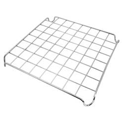 Wire mat for hot dishes 18 x 18 cm chrome