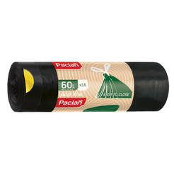 Garbage bags with ties 60l, 15 pcs., Eco line