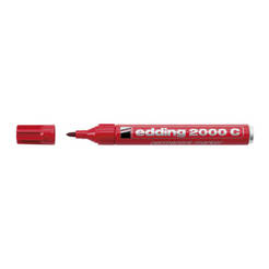 Перманентен маркер с метален корпус E-2000C/002, 1.5-3мм, червен