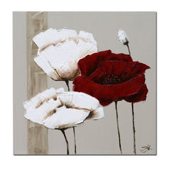Author's painting Roses 75 x 75 cm, canvas, LM056
