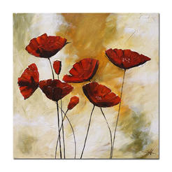 Author's painting Poppies 75 x 75 cm, canvas, LM058