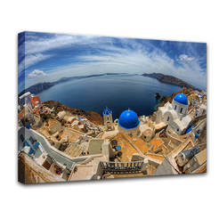 Картина Санторини 75 x 100 см, пейзаж, Глобус, ST030