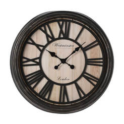 Wooden wall clock ф50cm with Roman numerals