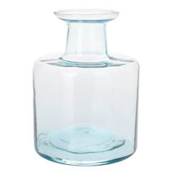 Bottle type vase 15xH21cm recycled glass YE1000400
