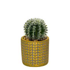 Artificial cactus in a ceramic pot 8.5 x 6 x 12 cm