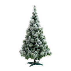 Artificial Christmas tree 150 cm veined frosted tips