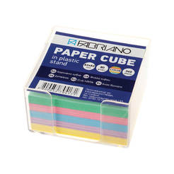Paper cube 83 x 83 mm, 360 sheets, colored, with PVC stand