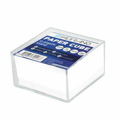 Бумажный куб 83 х 83 мм, 360 листов, белый, с подставкой из ПВХ