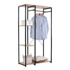 Clothes stand with hanger 167 x 90 x 40 cm chipboard and metal SPACE