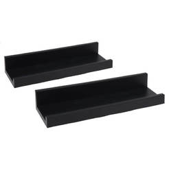 Shelves set of 2 pieces - 30x10 cm black