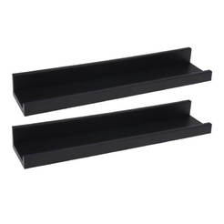 Shelves set of 2 pieces - 46x10 cm black