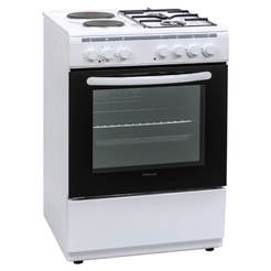 Combined gas/electric cooker with 2+2 hotplates and oven 65l white FXC 622M FINLUX