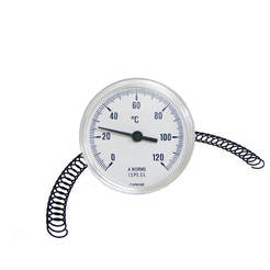Thermometer for heating systems contact ф63mm, 0-120°C