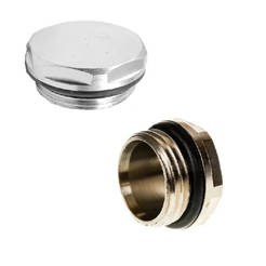 Bath cap 1/2, chrome-plated, with O-ring