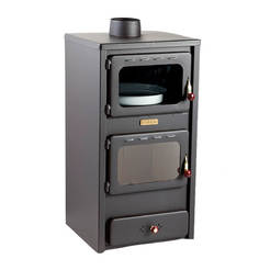 Wood-burning fireplace with oven and tin plate, 10.5kW, Kupro Lux