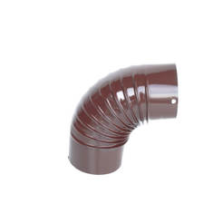 Enamelled curved bead, brown color