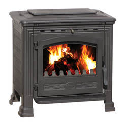 Cast iron wood-burning fireplace 11kW 200m3 f150mm Tena N