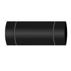 Емайлиран кюнец 0.25м, ф130мм, цвят черен мат