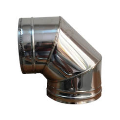 Stainless steel flue elbow - F 160mm, 90°