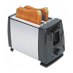 Toaster for 2 slices R51440AS, 750W, 6 stages, stainless steel / black, stop button, ROSBERG