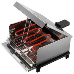 Party grill 800W with pan and stainless housing R51015A ROSBERG