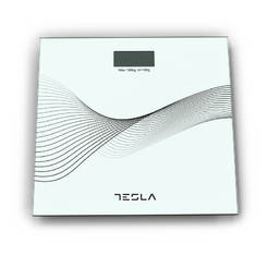 Personal scale BS103W, up to 180 kg, glass, white, TESLA
