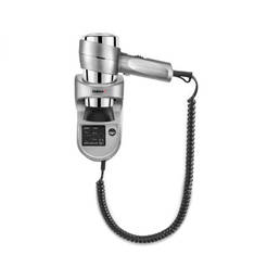 Action Super Plus wall-mounted hair dryer - 1600W, shaver plug, gray