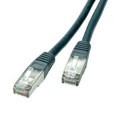 LAN Internet cable 10 m with shielded CAT5e RJ45/RJ45 connectors