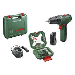 Cordless screwdriver with two batteries, drills and bits EasyDrill 1200 Premium Set - 12V, 2 x 2Ah Li-Ion, 30Nm