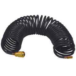 Spiral compressor hose 1/4", 10m, ф6 х ф8mm, with quick connections