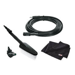 Car cleaning kit - 90° nozzle, brush, extension hose, towel