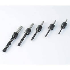Set of drills for wood with countersink ф4/5/6/8/10mm
