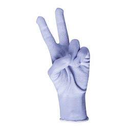 Funny garden gloves - №9, seamless leotard, purple