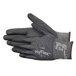 Protective gloves Ansell HyFlex - wear-resistant, melted in Fortix nitrile, №10