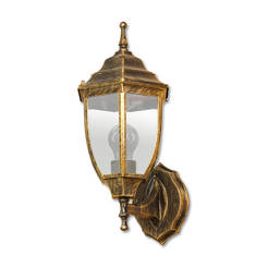 Garden lantern FIRENCE 1 x E27 IP43 antique gold up REAL LIGHTING