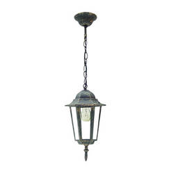 Garden lantern NOA 1 x E27 IP33 antique gold hanging REAL LIGHTING