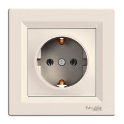 Single electrical socket for concealed installation 16A ASFORA cream