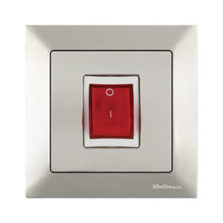Candela water heater switch - 16A, with frame, titanium